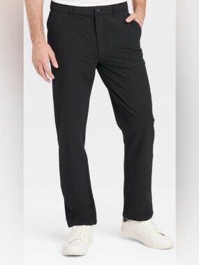 NWT Goodfellow & Co Men's Black Straight-Leg Tech Trouser Size XS